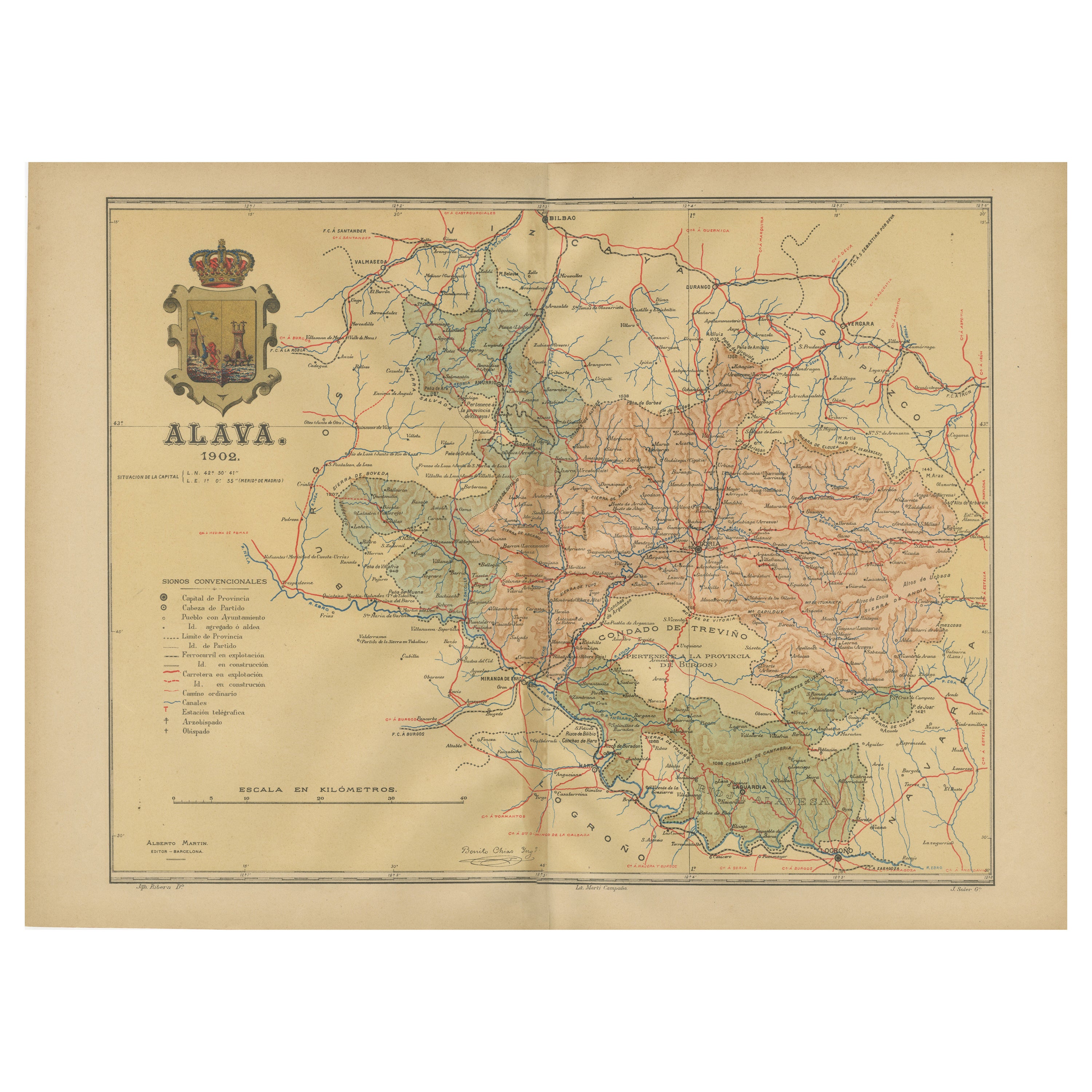 Álava in Northern Spain: The Geography of Basque Heritage and Terrain, 1902 For Sale