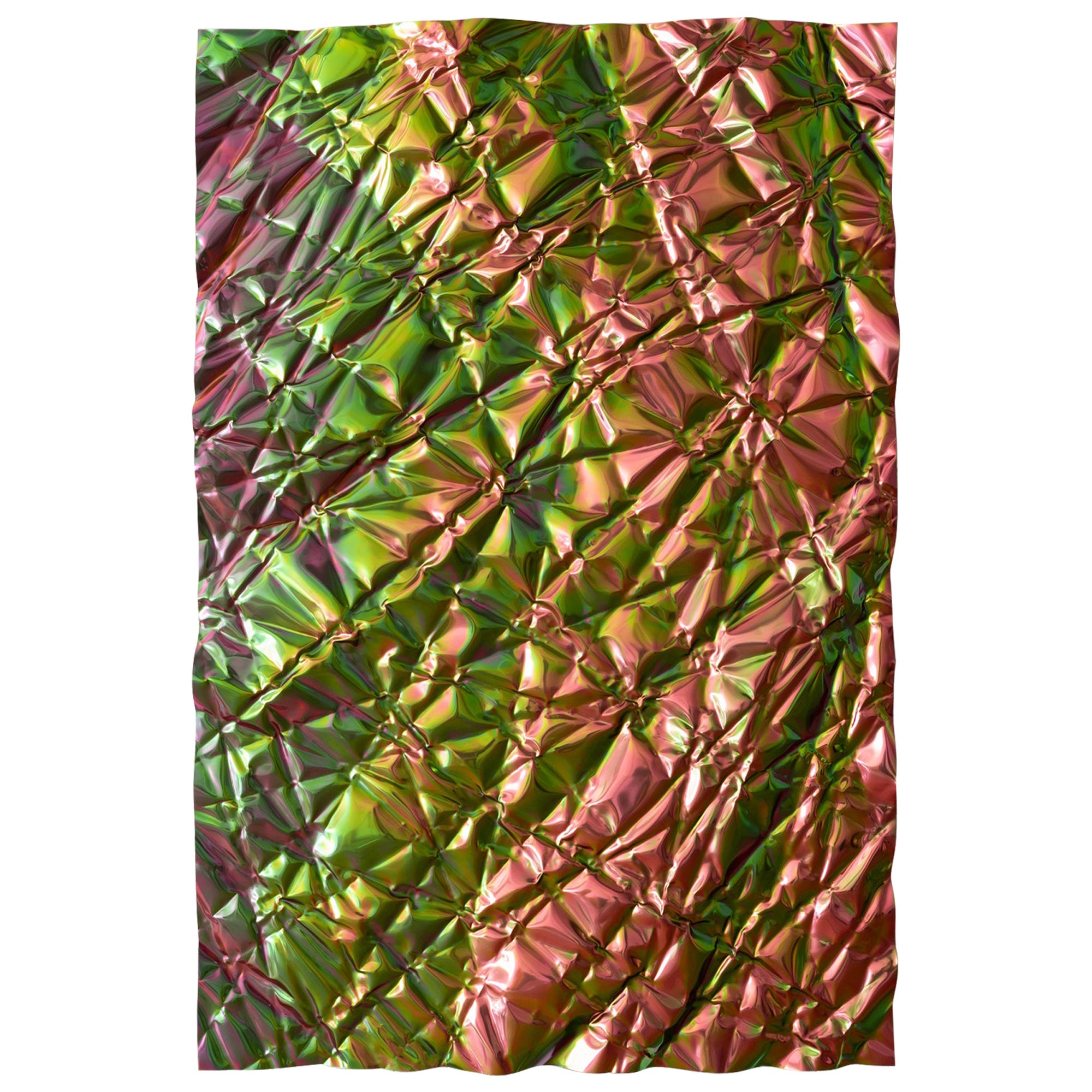Christopher Prinz Wrinkled Panel in poliertem, schillerndem Regenbogen-Paneel