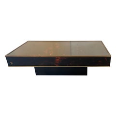 French Faux Tortoiseshell Coffee Table By Eric Maville And Jean-Claude Maher