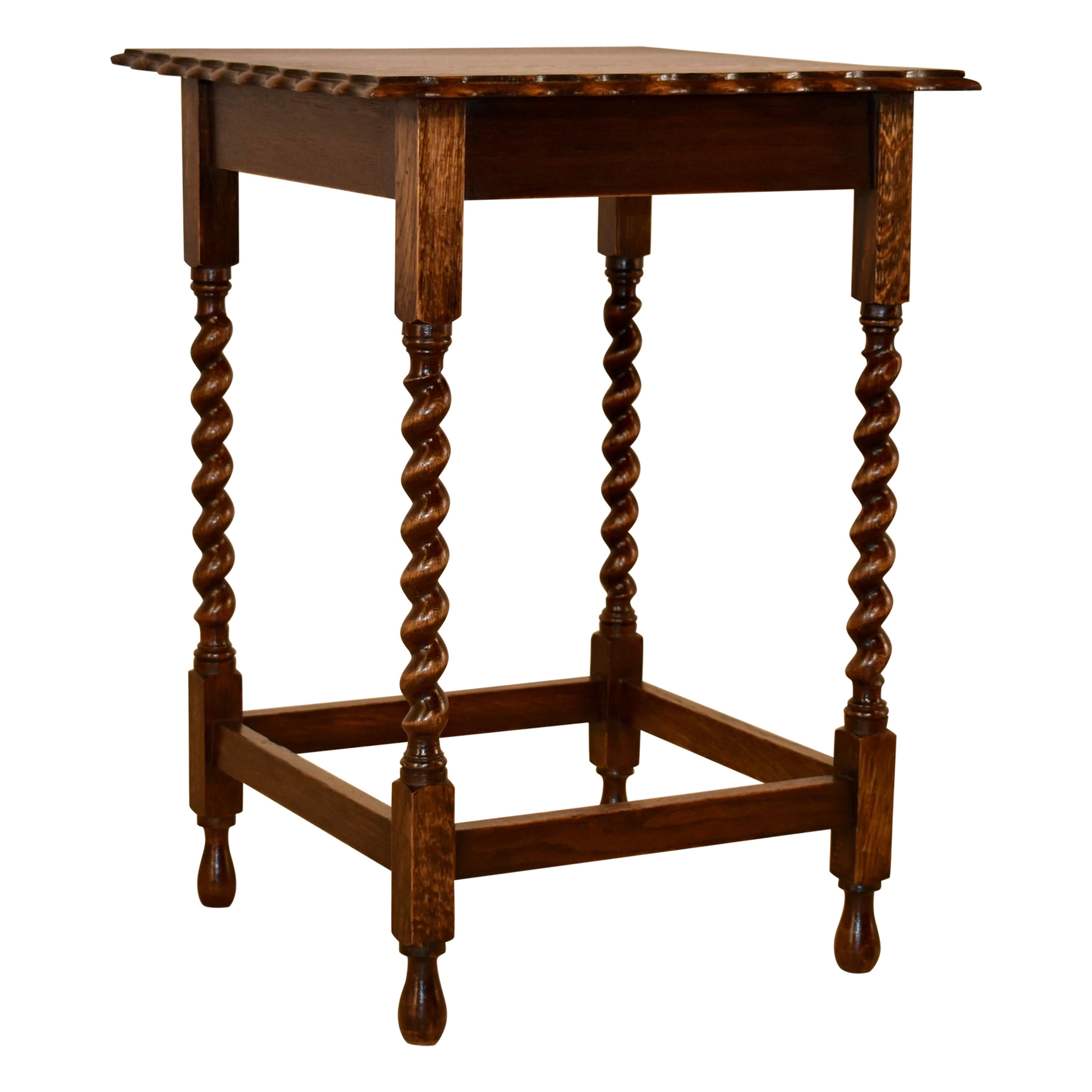 Edwardian Oak Side Table, Circa 1900 For Sale