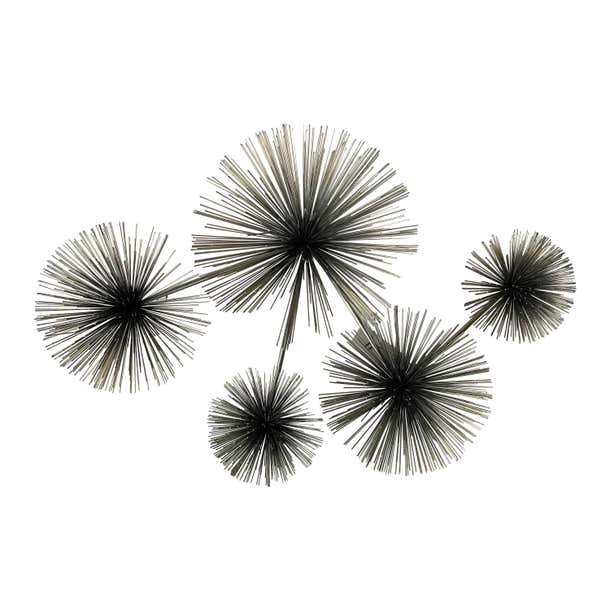 1979 C. Jeré brass dandelion, pom pom or sea urchin wall art sculpture ...