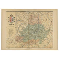 Ávila in einer historischen Karte von 1902: Ein geografischer und administrativer Überblick