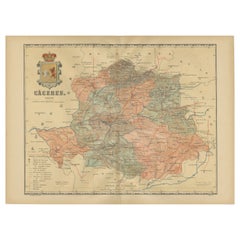 Cáceres 1901 : La cartographie du carrefour de l'Estrémadure, Espagne occidentale