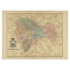 Antique Guadalajara 1902: A Cartographic Image of Castilla-La Mancha's Northern Province