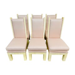 Retro Modern Enrique Garcel Tessellated Dining Chairs - Set of 6