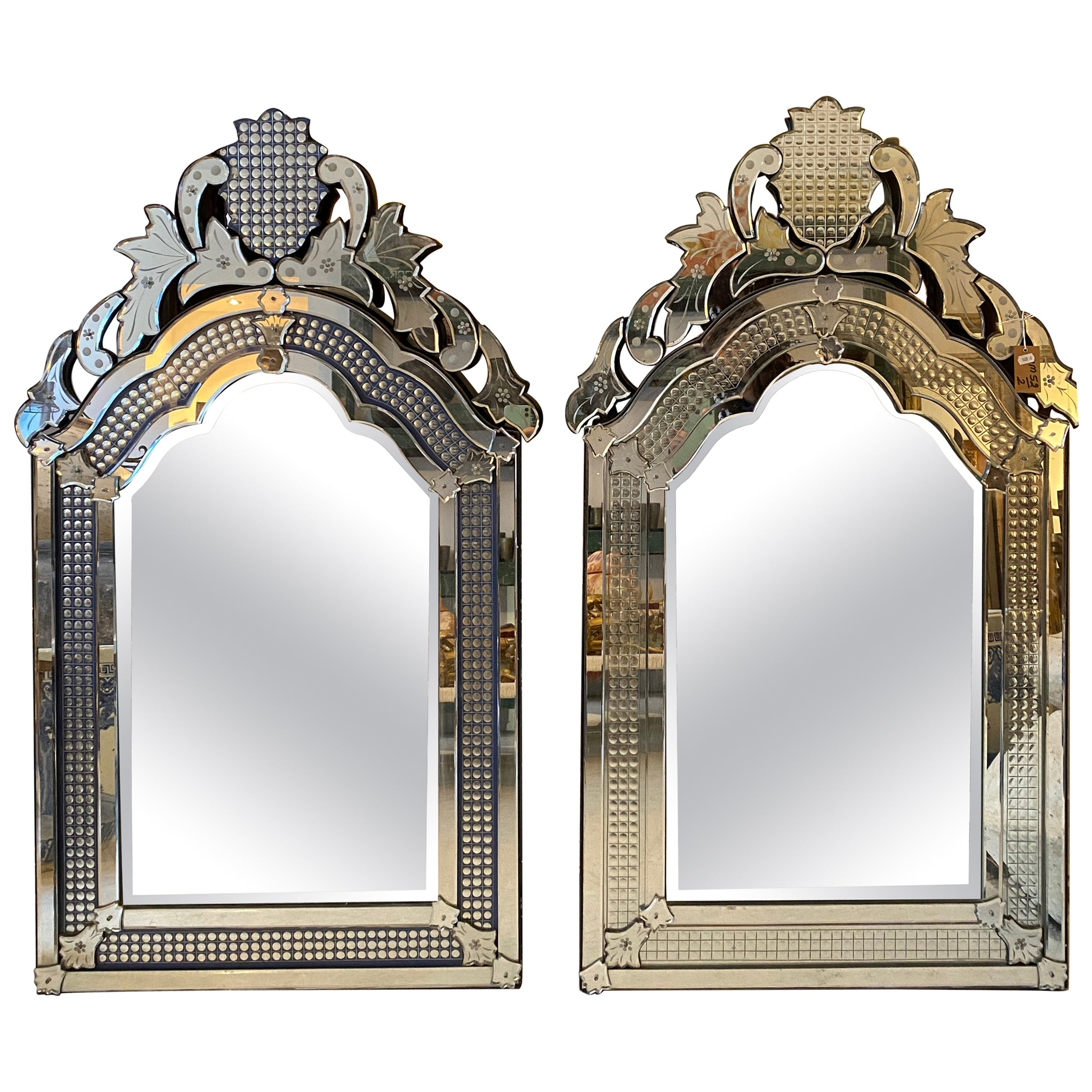 2 pareclose mirors of Venitian style For Sale