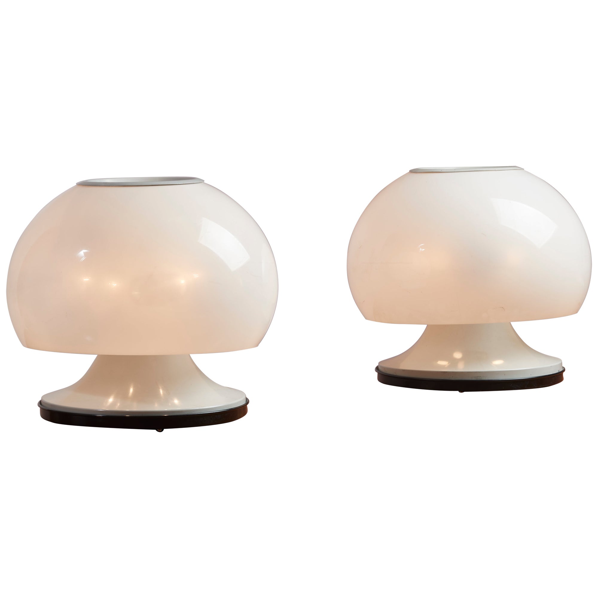 Paar Perspex-Tischlampen von Gino Sarfatti, Modell 596, Arteluce, Italien, 1968 im Angebot