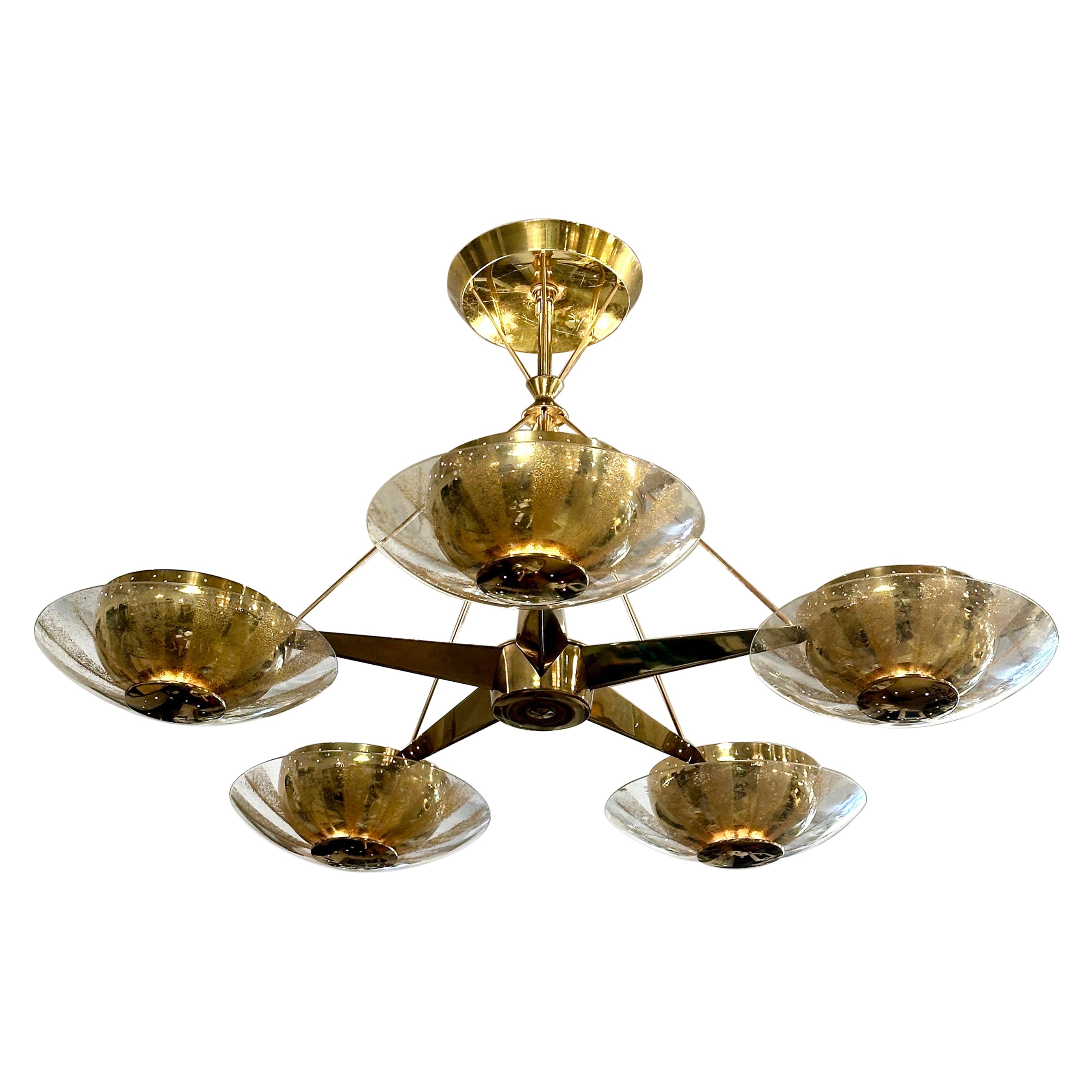 Gerald Thurston for Lightolier Five-Light Chandelier from 1950's For Sale