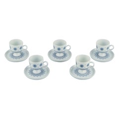 Tapio Wirkkala for Rosenthal Studio-line. Set of five demitasse cups and saucers