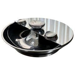 Machine-Era/ Art Deco Revolving Covered Ashtray