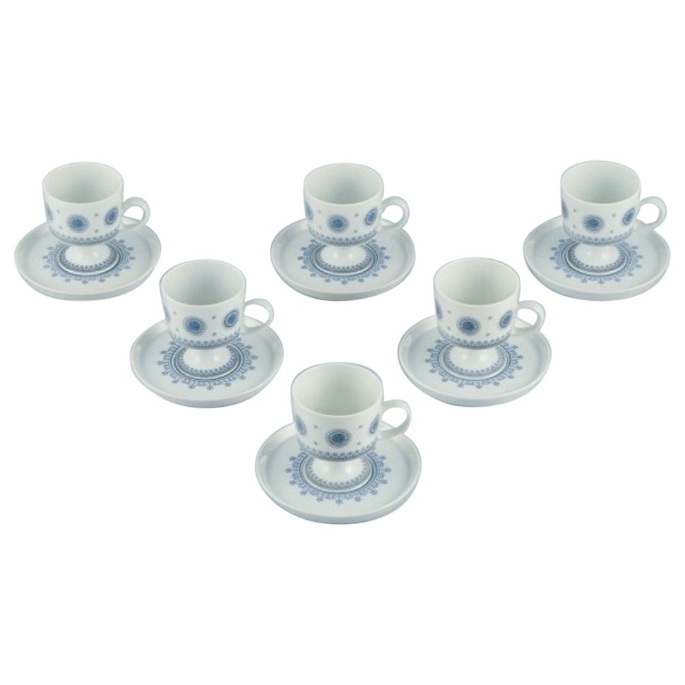 Tapio Wirkkala for Rosenthal Studio-line. SIx demitasse cups with saucers