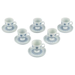 Vintage Tapio Wirkkala for Rosenthal Studio-line. SIx demitasse cups with saucers