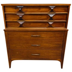 Mid-Century Modern Kent Coffey Perspecta Walnut High Chest