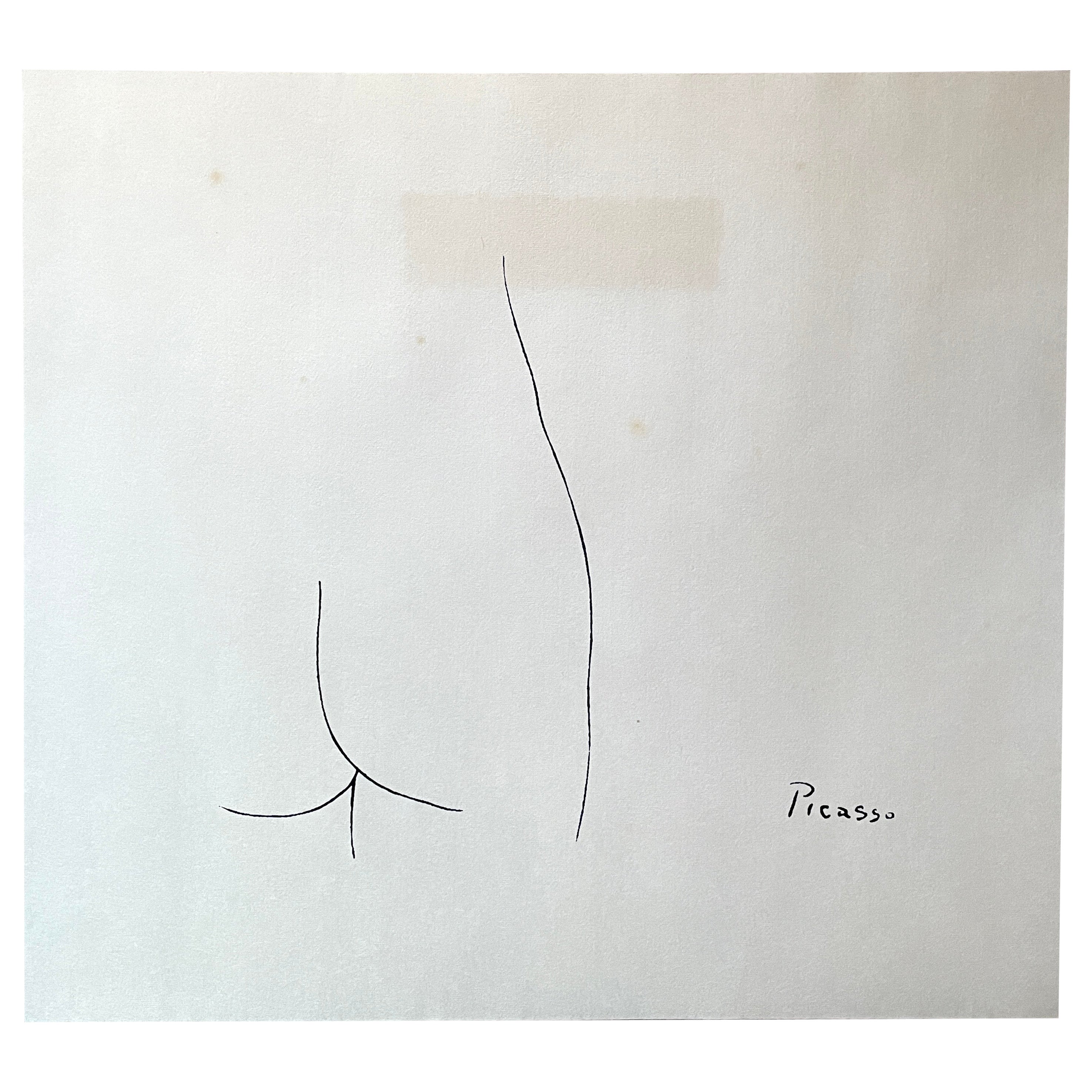 1950er Jahre Fragment de corps de femme Kunstlithographie Radierung nach Pablo Picasso im Angebot