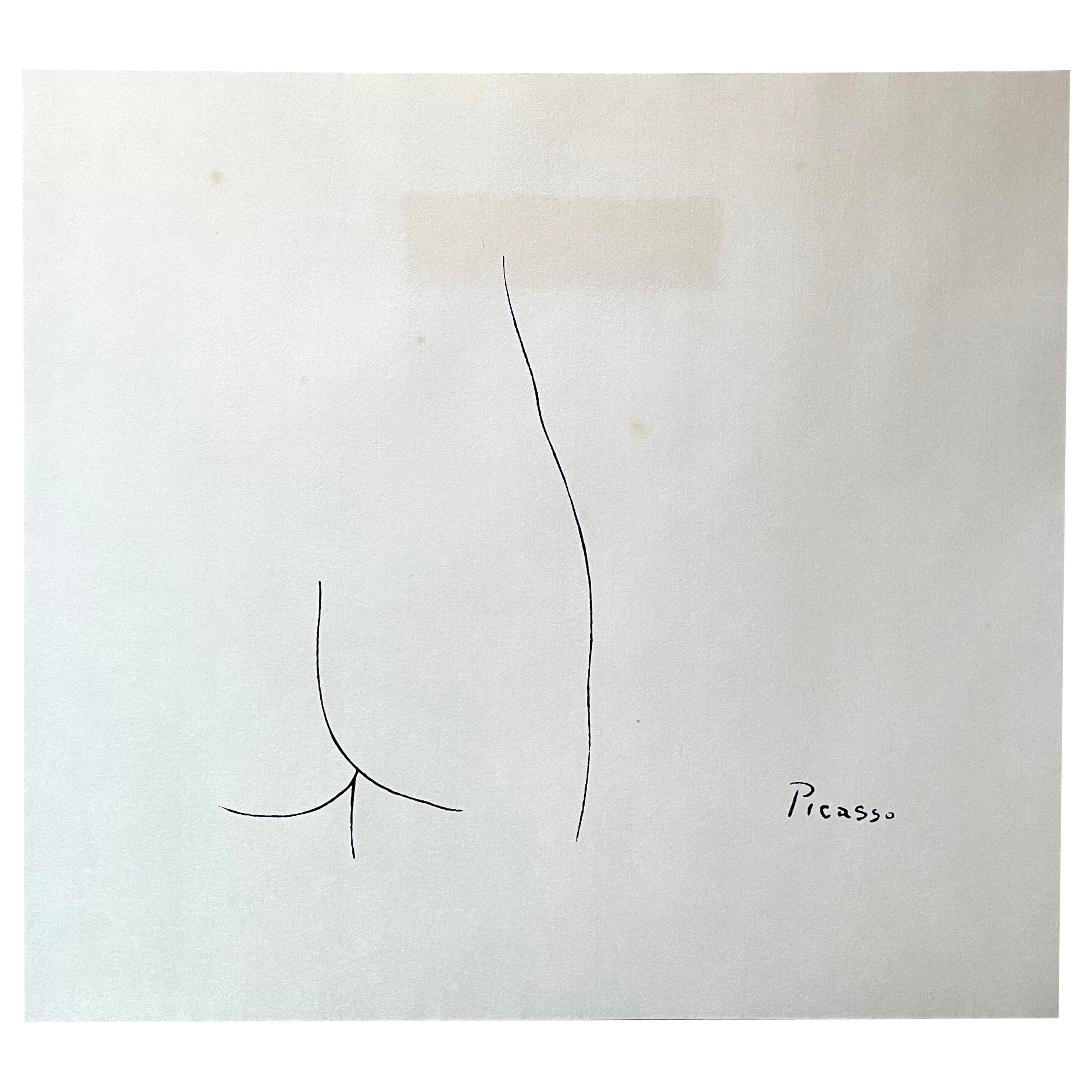 Fragment de corps de femme Litografía artística Aguafuerte (after) Pablo Picasso Vintage