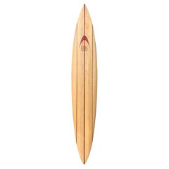 Vintage 1998 Barry Kanaiaupuni balsawood pintail surfboard