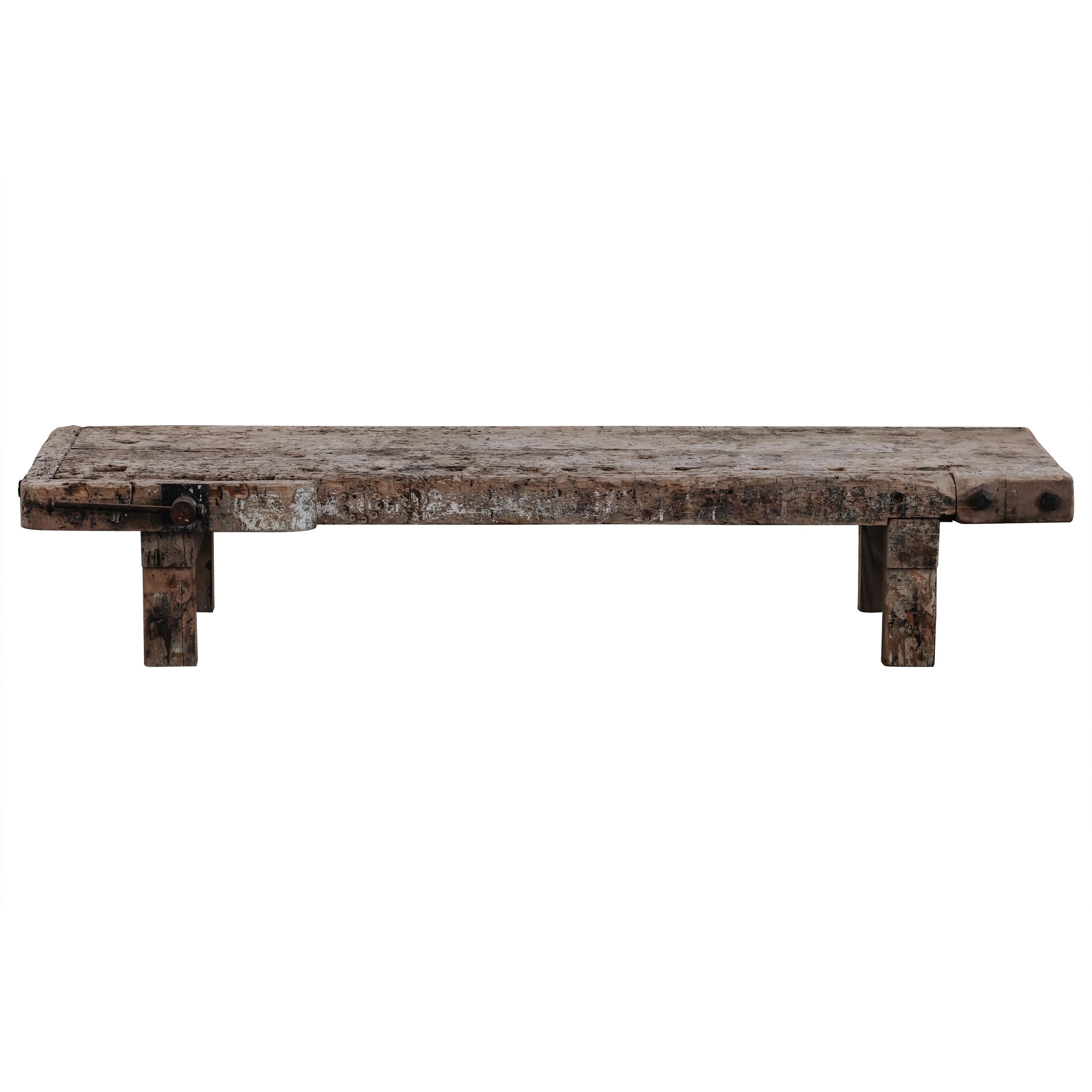 Primitive Pine Bench From France, Circa 1950 For Sale