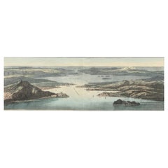 Vintage The Dardanelles Strait: A Strategic Passage in a Colored Lithograph, 1853