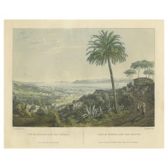 Antique Serene Vista of Messina and its Strait: An Engraved Jewel, circa 1800