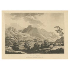 Vintage The Valley of Inspruck: An 18th-Century Engraved Perspective, 1792