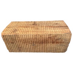 Used Andrianna Shamaris Hand Carved Teak Wood Bench or Pedestal