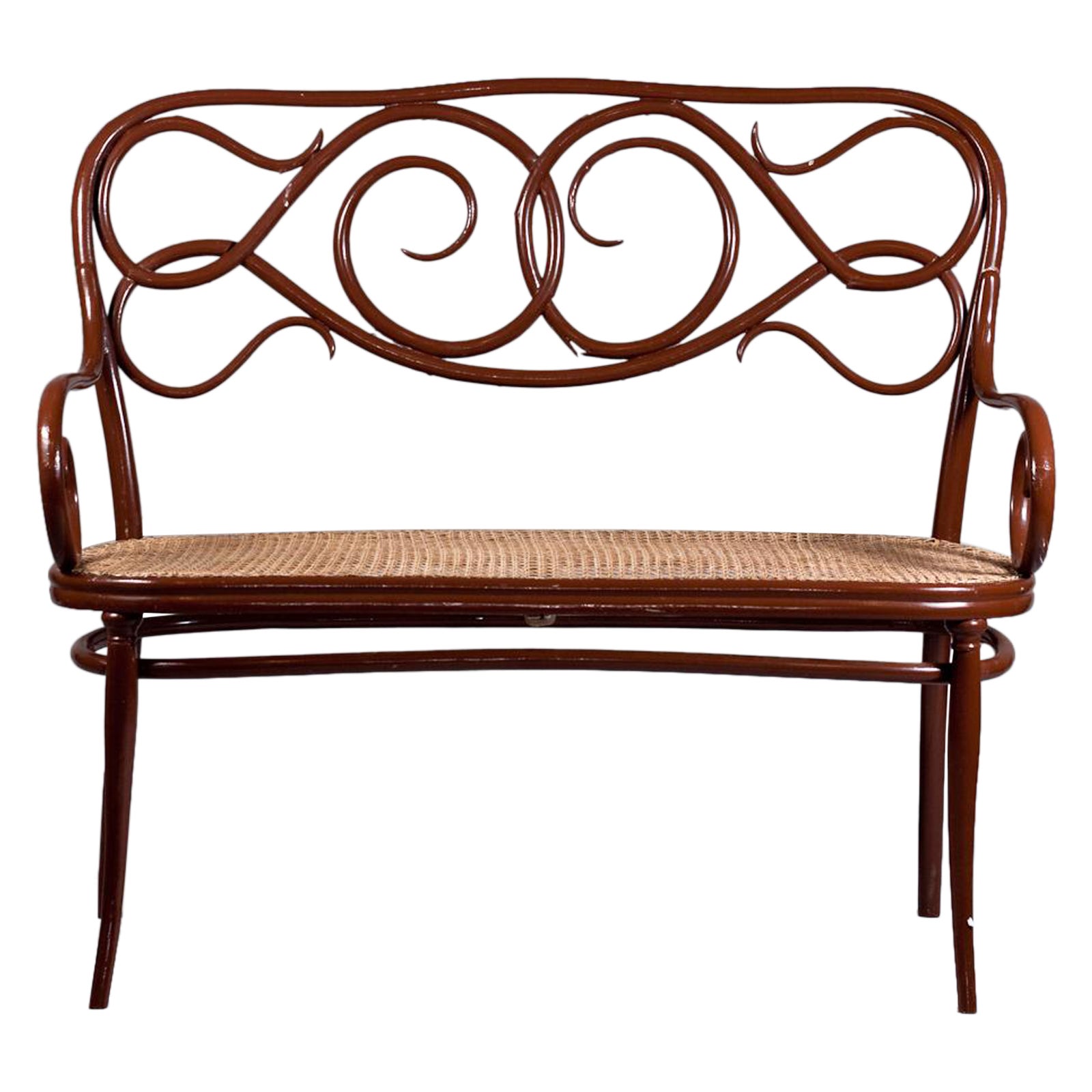 Antikes Thonet-Sofa Nr. 2 aus Bugholz, spätes 19. Jahrhundert im Angebot