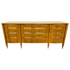 Retro Mid-Century Modern Sligh 12-Drawer Walnut Dresser