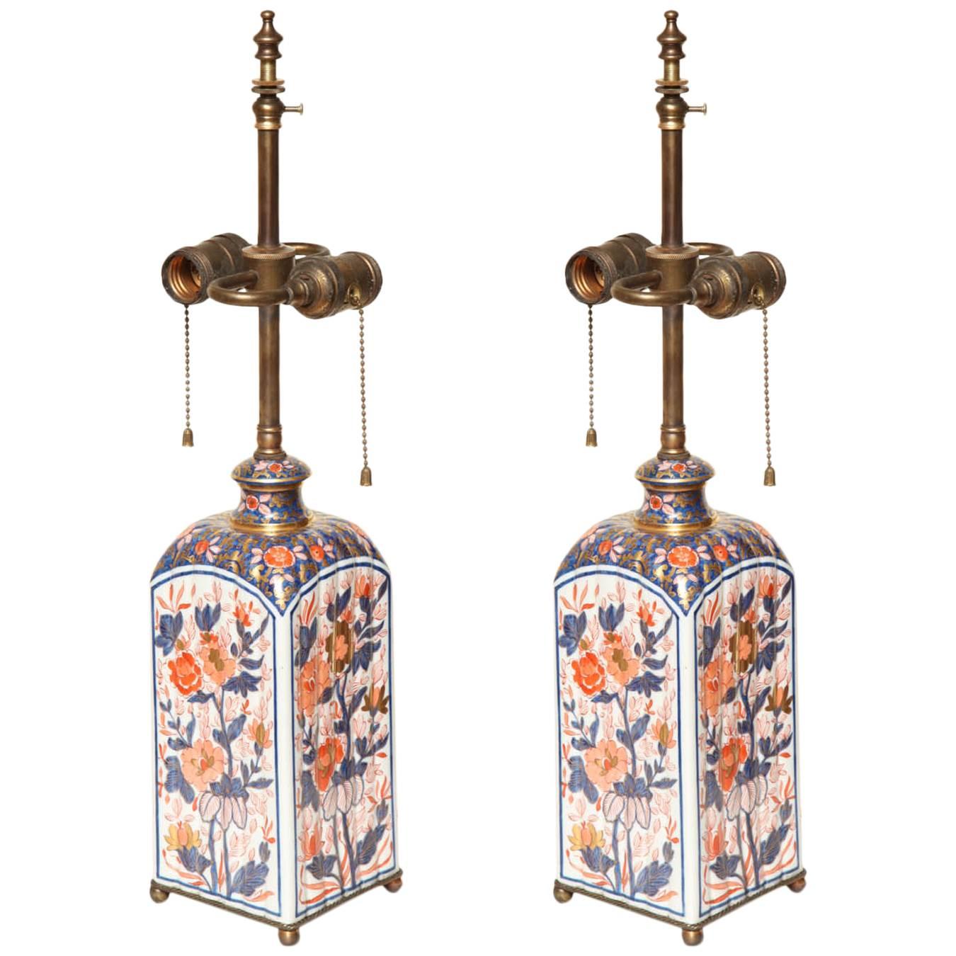 A Pair of Imari Table Lamps