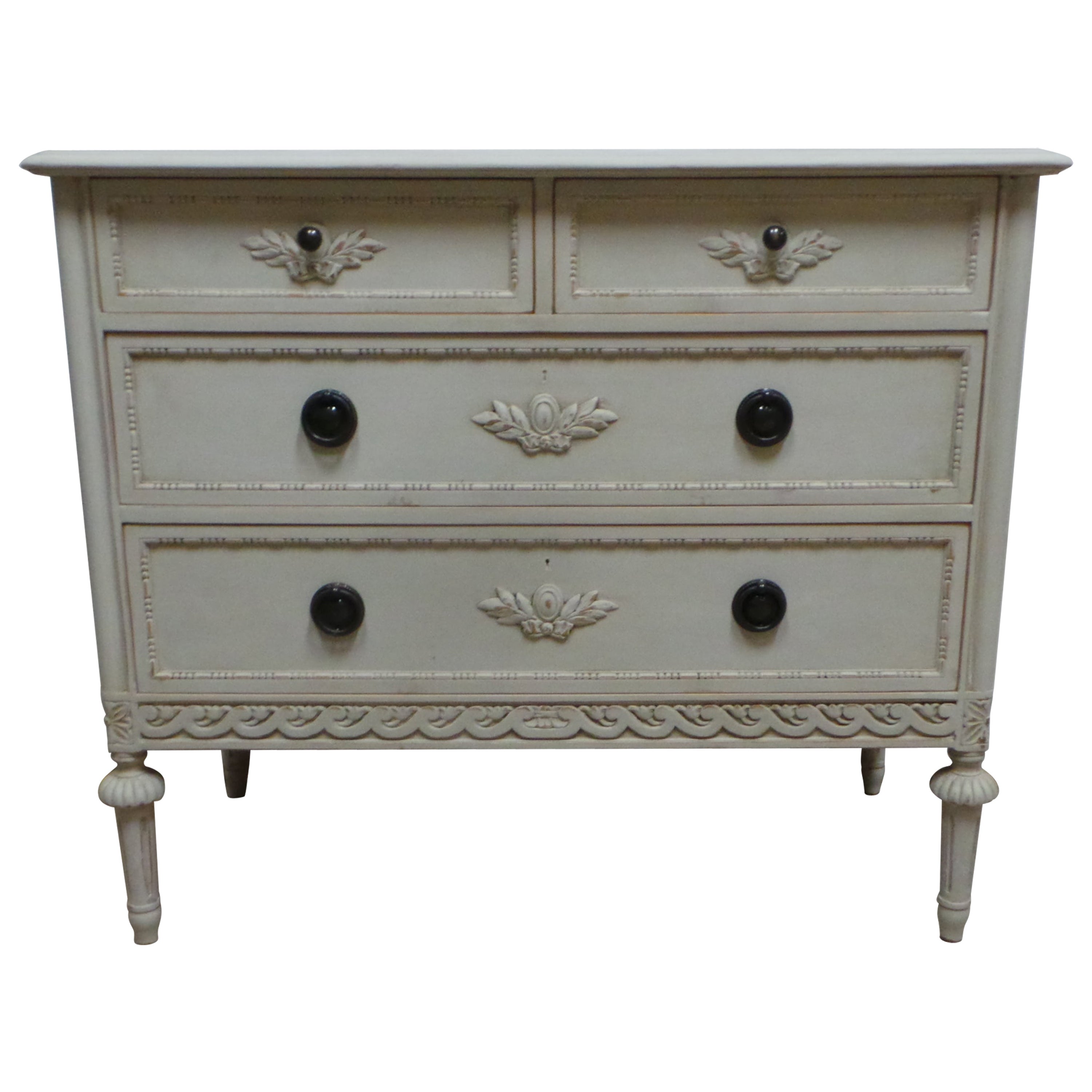 Gustavian Style 3 Drawer Chest For Sale