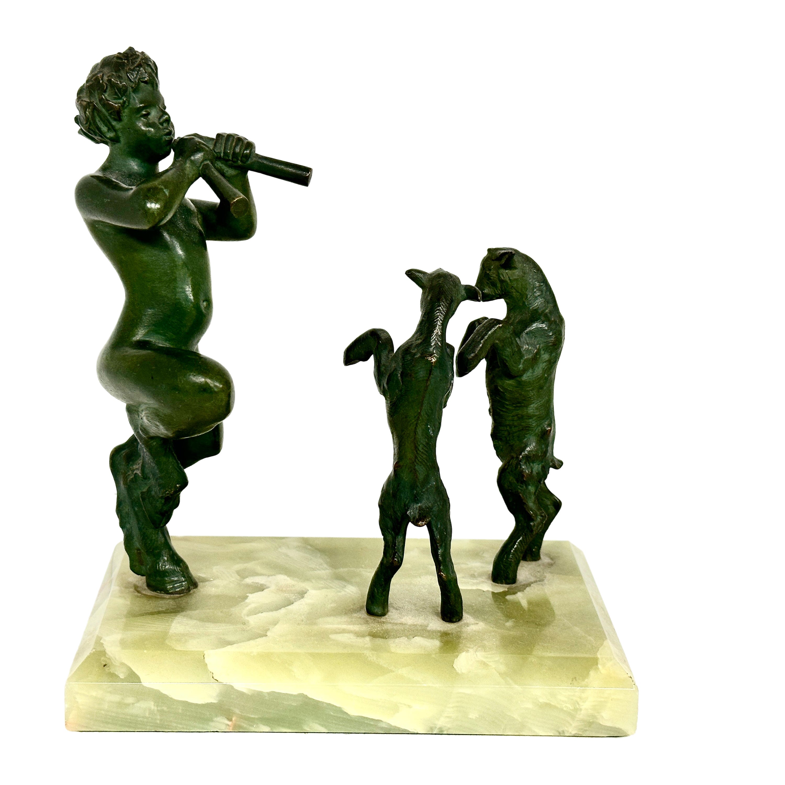 Pan Playing the Flutes to Dancing Goats For Sale
