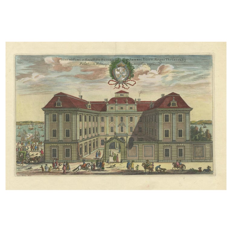 Drottningholm Palace in Sweden: East and West Views by Dahlbergh, 1707 For  Sale at 1stDibs