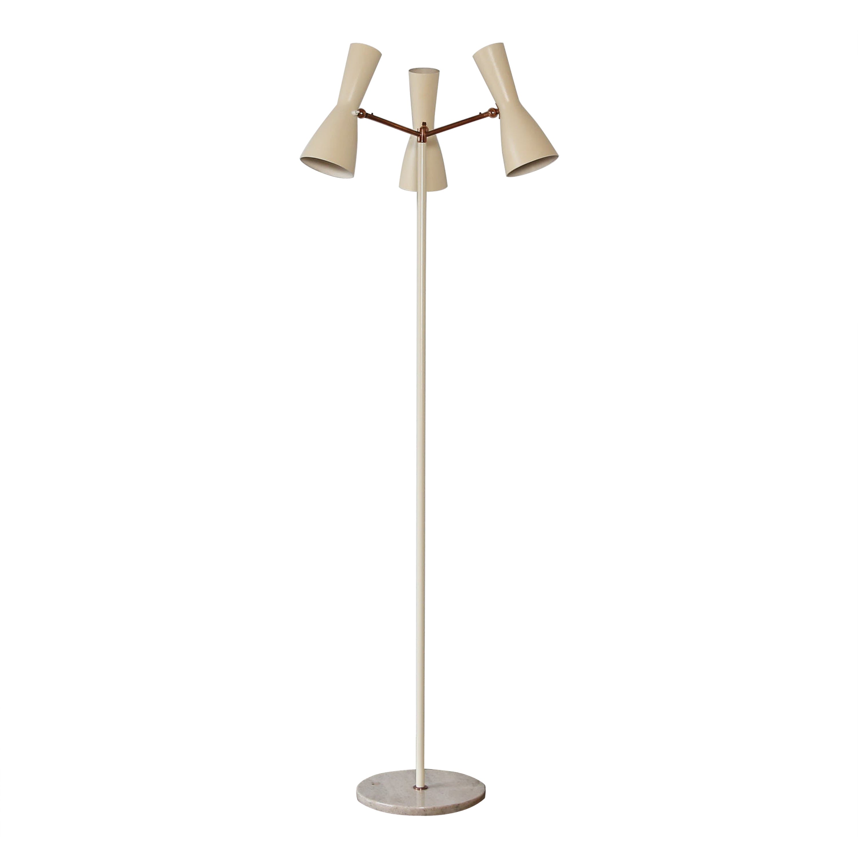Rare Floor Lamp, Lumen, Italy, 1960s For Sale