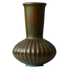 Vase Art déco en bronze de Sune Bäckström, Suède, années 1920