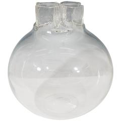 Barbini 'Quatto Fori' Flower Vase in Clear Murano Glass