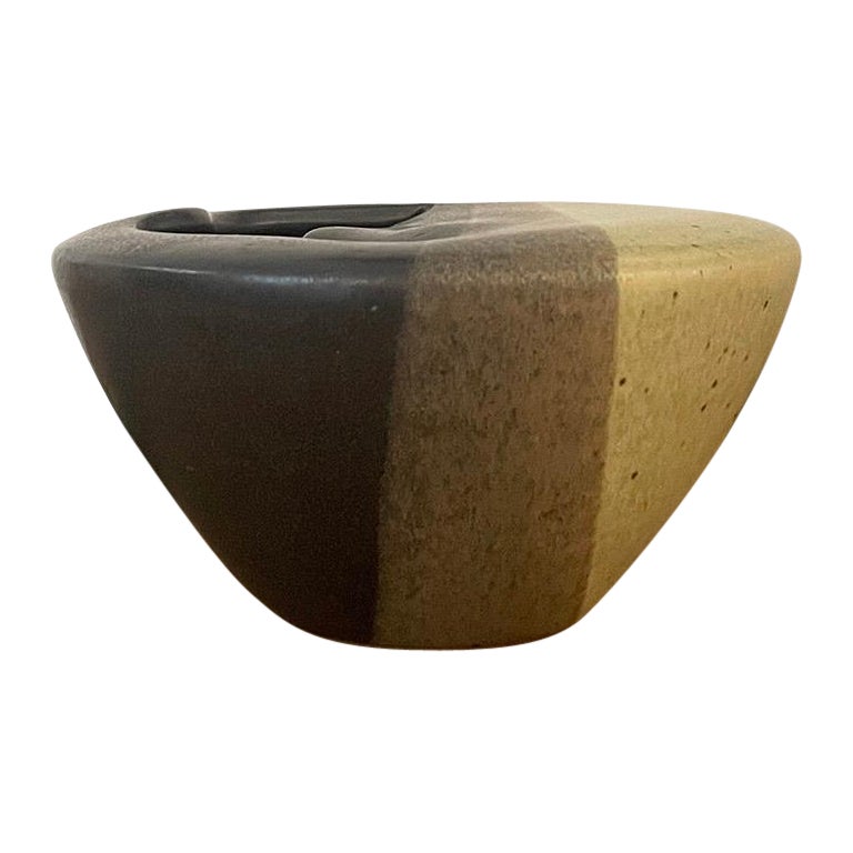 French Mid Century Ceramic Stoneware Ashtray by  Jean Cacheleux