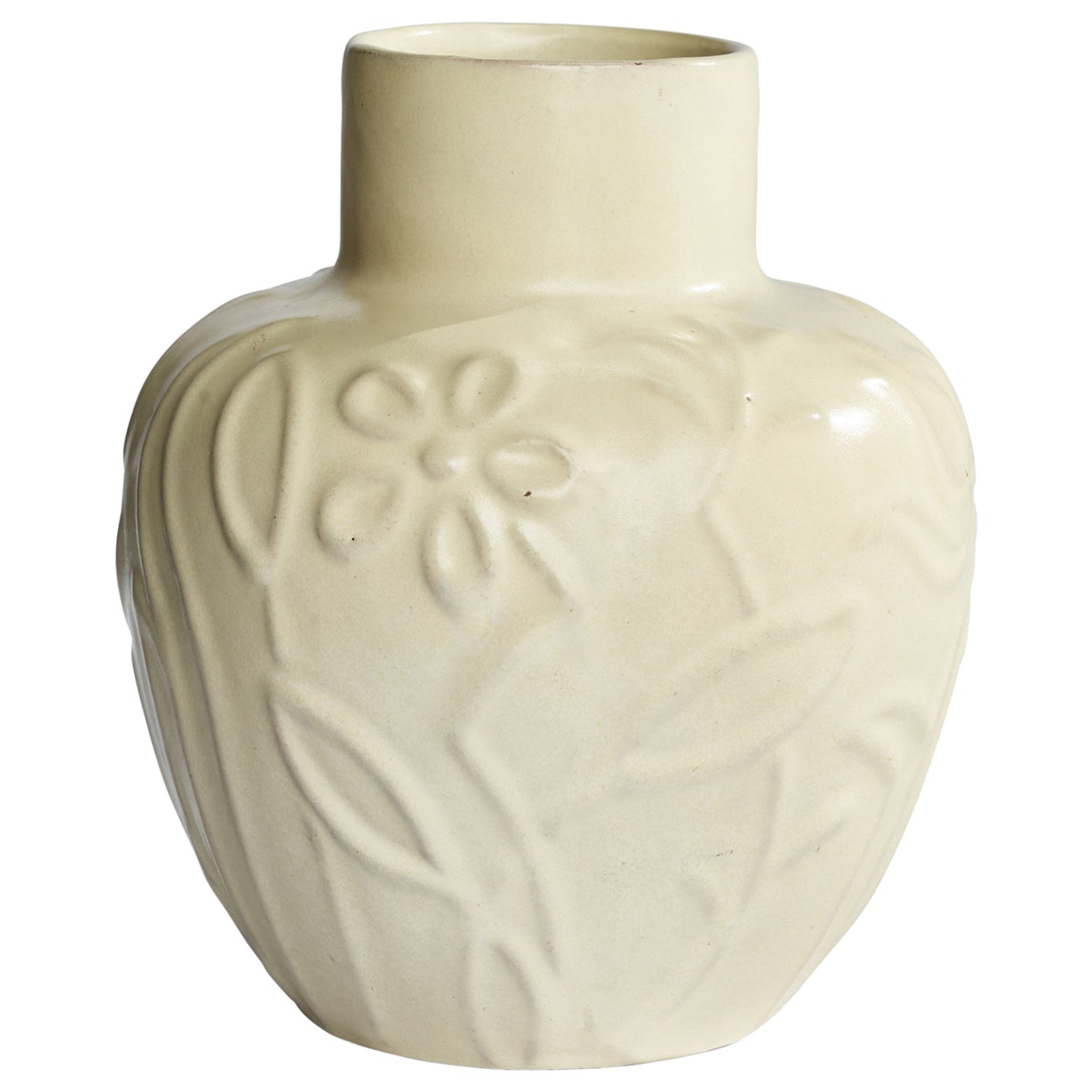 Upsala Ekeby, Vase, Earthenware, Sweden, 1930s For Sale