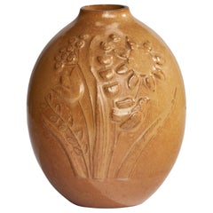 Gustavsberg, Vase, Stoneware, Sweden, 1940s