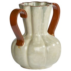 Vase en faïence de Upsala Ekeby, Suède, années 1930