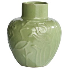 Vase en faïence de Upsala Ekeby, Suède, années 1930