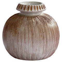 Schwedische Designerin, Vase, Keramik, Schweden, 1960er Jahre