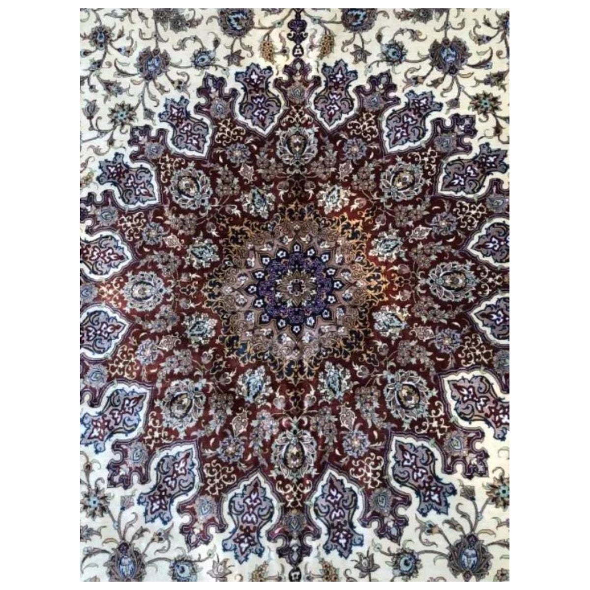 Very Fine Large Persian Silk Qum Rug 10' x 13' For Sale