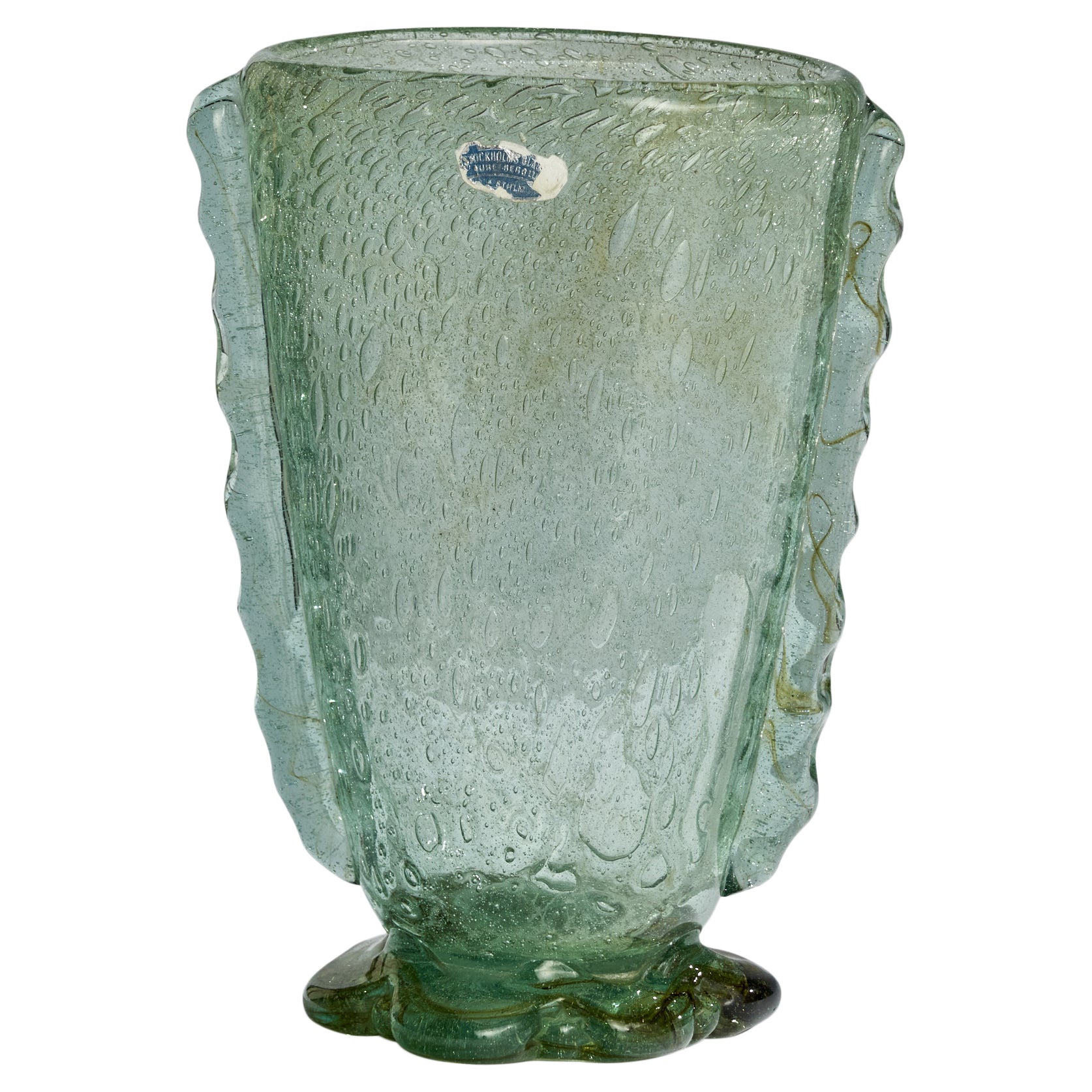 Ture Berglund, Vase, Glass, Sweden, 1940s