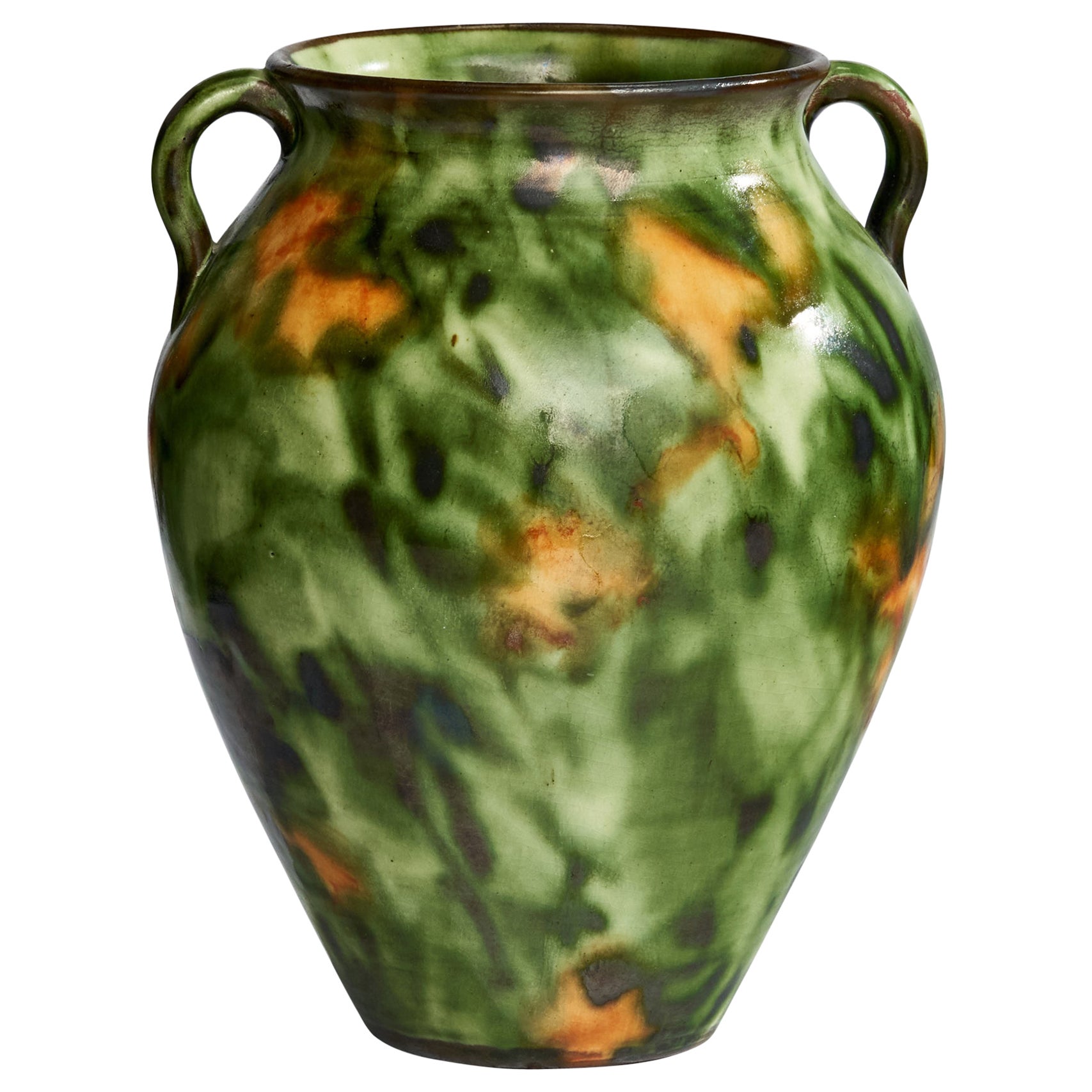 Erik Mornils, Vase, Earthenware, Sweden 1930s For Sale