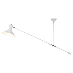 Reissued Anvia Matte White "Flying Duke" Counterbalance Ceiling Lamp No. 2001