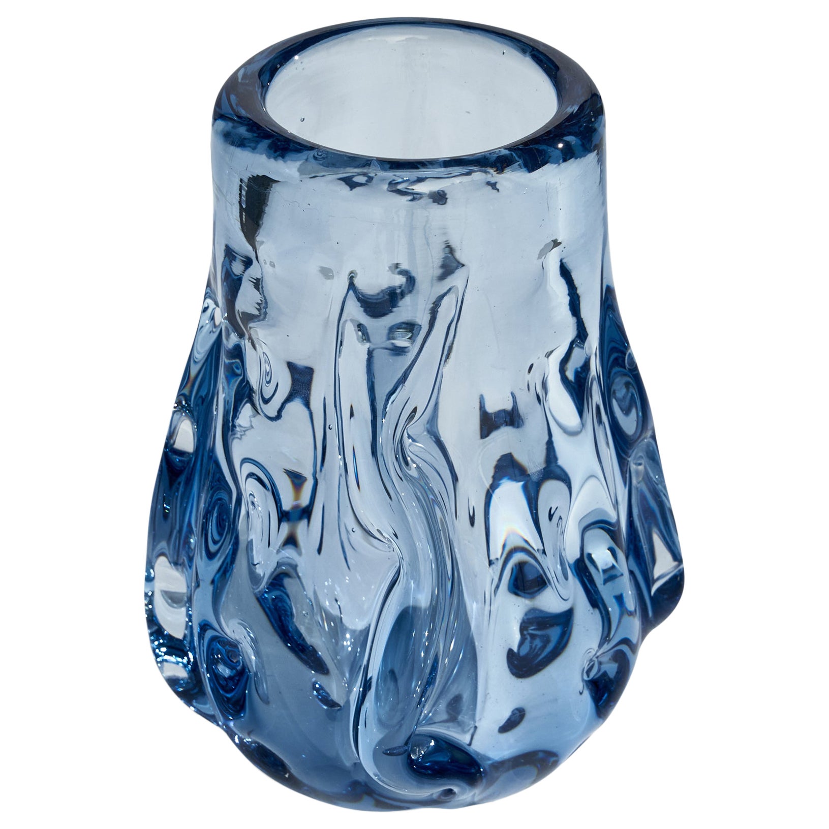 Börne Augustsson, Vase, Blown Glass, Sweden, 1940s For Sale