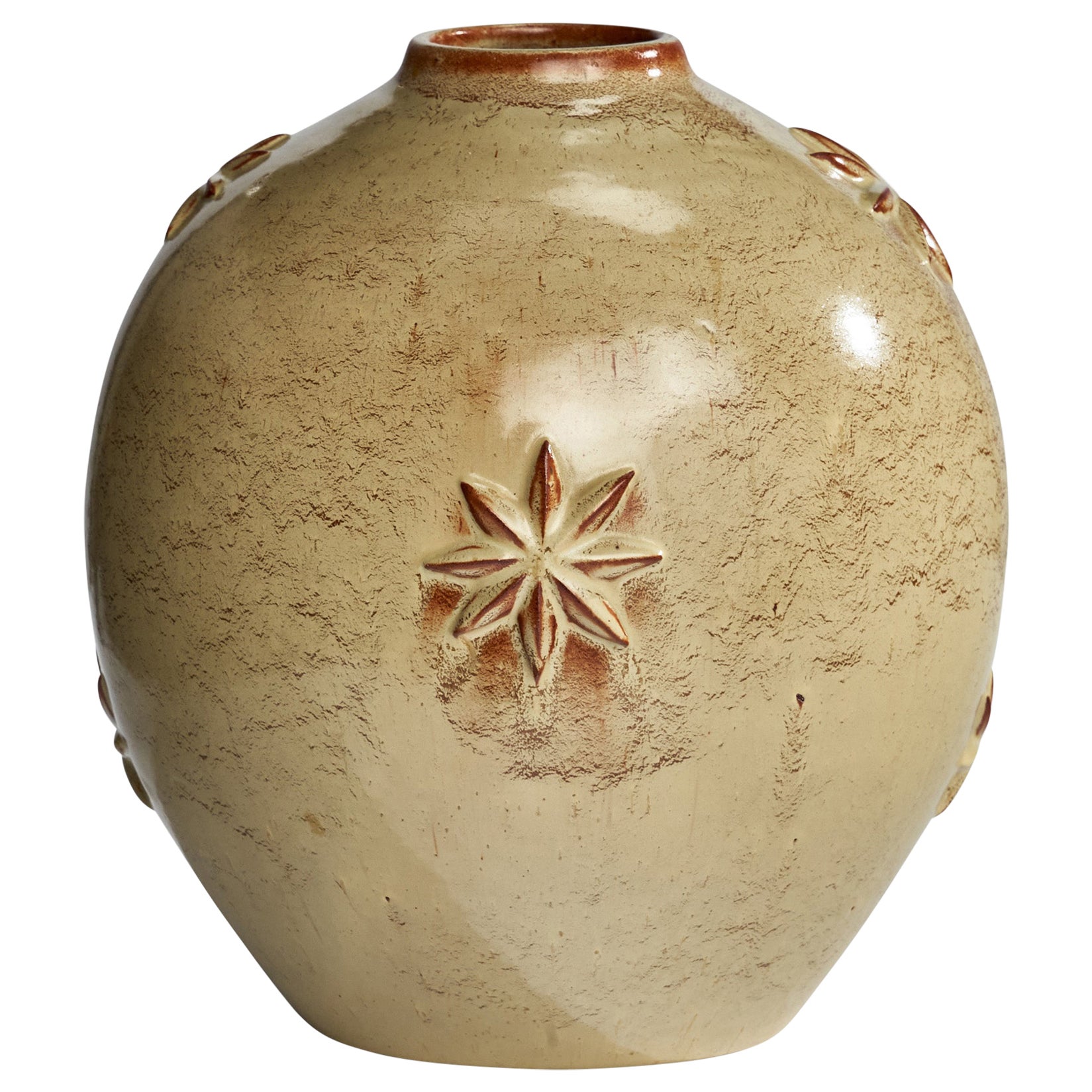 Jerk Werkmäster, Vase, Ceramic, Sweden, 1930s For Sale