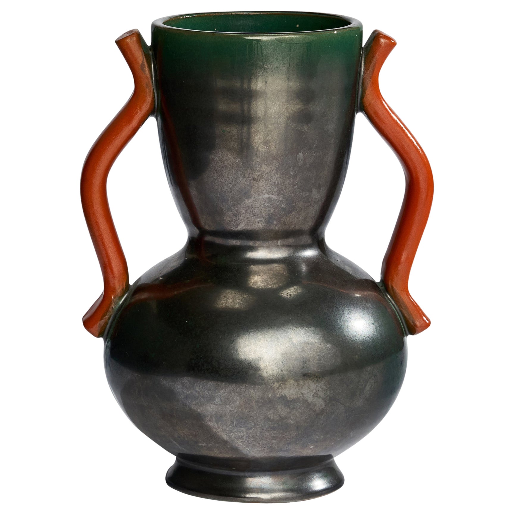 Anna-Lisa Thomson, Vase, Steingut, Schweden, 1930er Jahre im Angebot