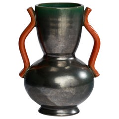 Anna-Lisa Thomson, Vase, Steingut, Schweden, 1930er Jahre