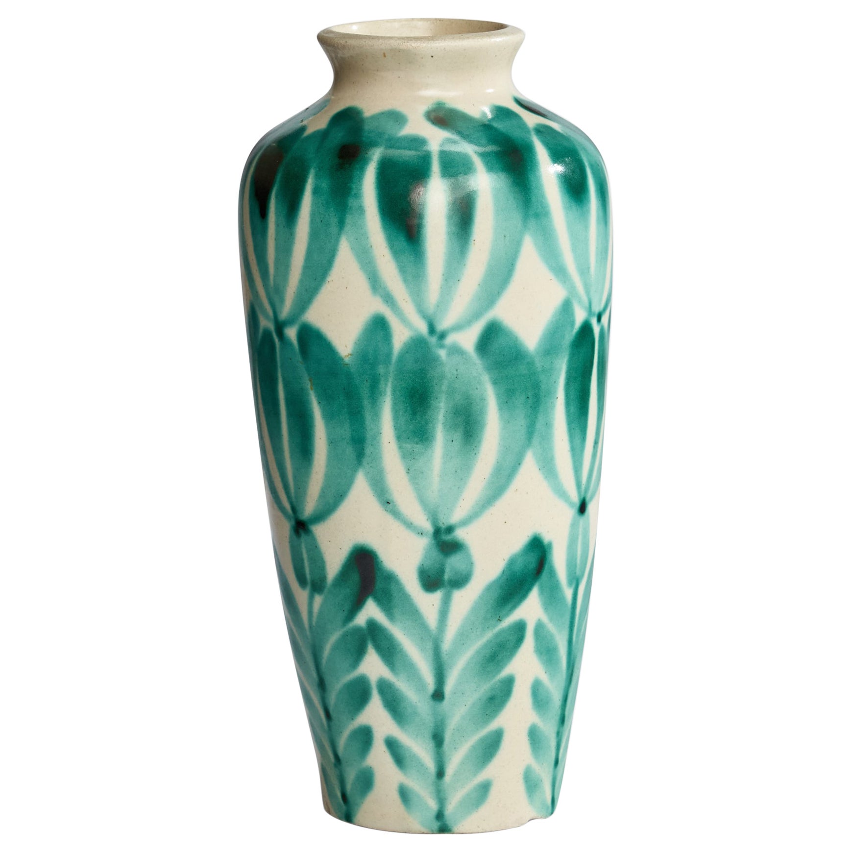 Swedish Designer, Vase, Ceramic, Sweden, 1940s For Sale