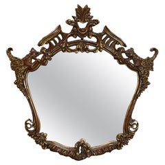 Antique French Oakwood Mirror